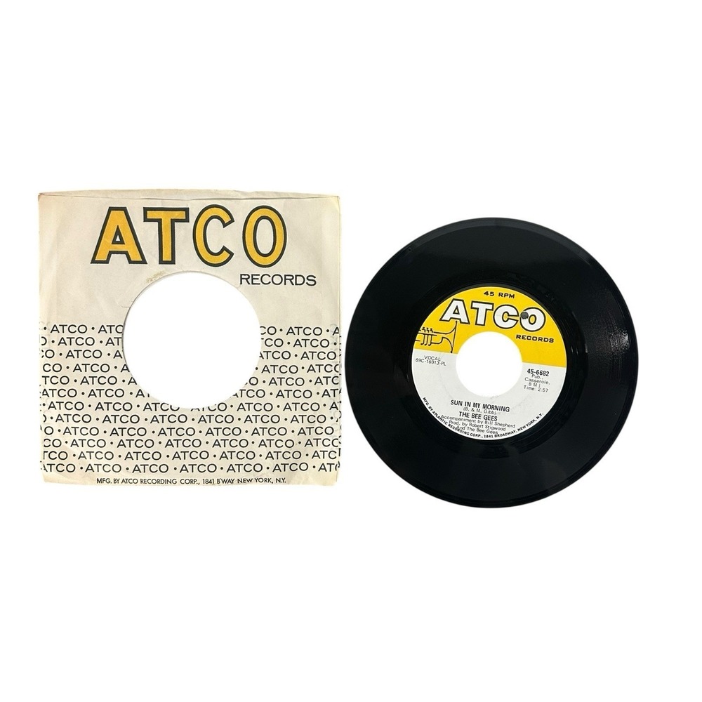 Bee Gees Tomorrow Tomorrow Sun in My Morning 7" 45 RPM Single 1969 ATCO 45-6682